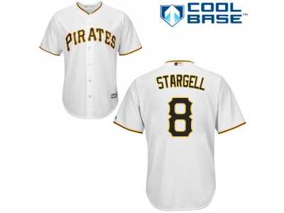 Youth Pittsburgh Pirates #8 Willie Stargell White Cool Base Stitched MLB Jersey