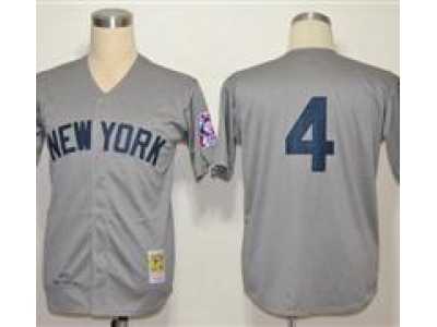 MLB Jerseys New York Yankees #4 Gehrig Grey 1939[cool base]