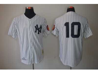 MLB New York Yankees #10 Phil Rizzuto White Jerseys 1952 M&N