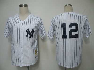 MLB New York Yankees #12 m&n White