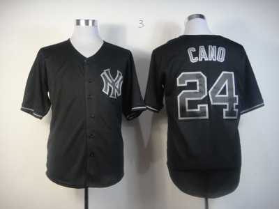 MLB New York Yankees #24 cano Black Jerseys(Fashion)