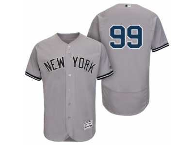 Men New York Yankees #99 Aaron Judge Gray Authentic Collection Flex Base Jersey