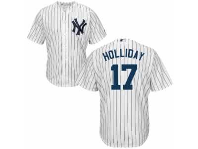 Men's Majestic New York Yankees #17 Matt Holliday Replica White Home MLB Jersey