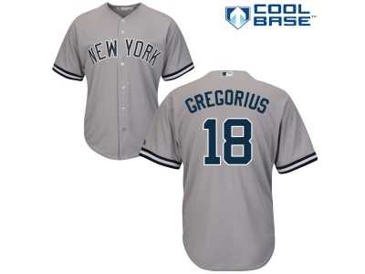 Men's Majestic New York Yankees #18 Didi Gregorius Replica Grey Road MLB Jersey