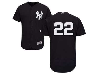 Men's Majestic New York Yankees #22 Jacoby Ellsbury Navy Flexbase Authentic Collection MLB Jersey