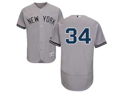 Men's Majestic New York Yankees #34 Brian McCann Grey Flexbase Authentic Collection MLB Jersey