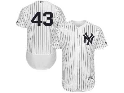Men's Majestic New York Yankees #43 Austin Romine White Navy Flexbase Authentic Collection MLB Jersey