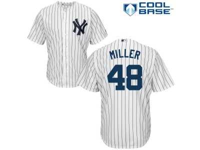 Men's Majestic New York Yankees #48 Andrew Miller Authentic White Home MLB Jersey