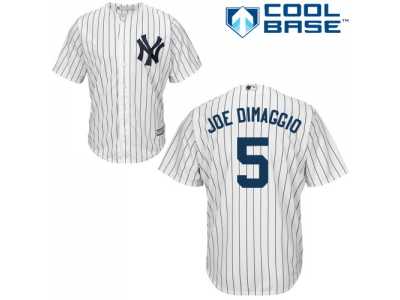 Men's Majestic New York Yankees #5 Joe DiMaggio Authentic White Home MLB Jersey