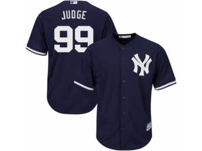 Men's Majestic New York Yankees #99 Aaron Judge Replica Navy Blue Alternate MLB Jersey