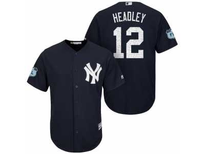 Men's New York Yankees #12 Chase Headley 2017 Spring Training Cool Base Stitched MLB Jersey
