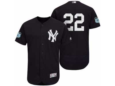 Men's New York Yankees #22 Jacoby Ellsbury 2017 Spring Training Flex Base Authentic Collection Stitched Baseball Jersey
