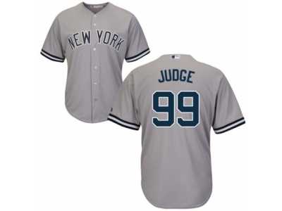 Mens Yankees #99 Aaron Judge Gray Cool Base Jersey