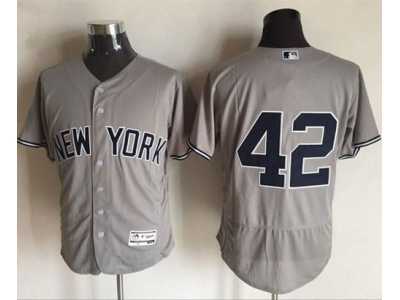 New York Yankees #42 Mariano Rivera Grey Flexbase Authentic Collection Stitched Baseball Jersey