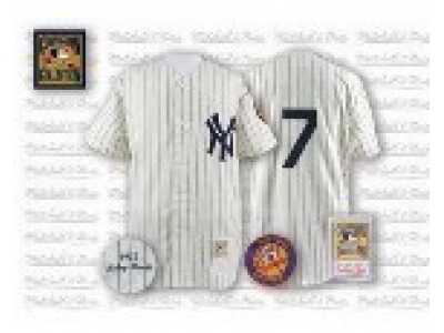 New York Yankees #7 Mickey Mantle white
