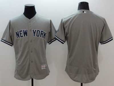 New York Yankees Blank Grey Flexbase Authentic Collection Stitched MLB Jersey
