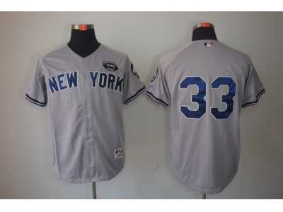 mlb New York Yankees #33 Nick Swisher Grey Jerseys[gms the boss]