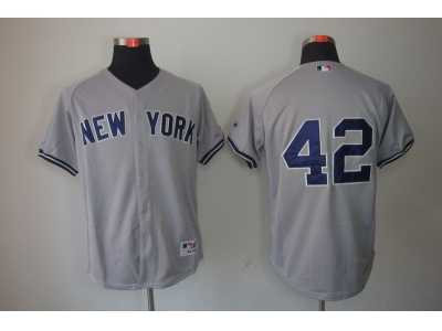 mlb New York Yankees #42 Mariano Rivera Grey jerseys