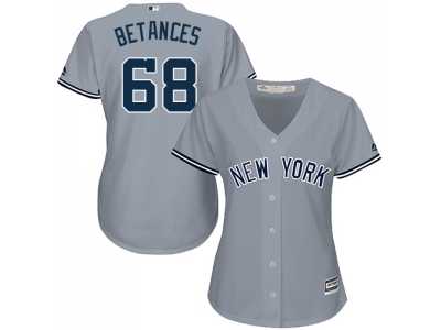 Women's New York Yankees #68 Dellin Betances Grey Road Stitched MLB Jersey