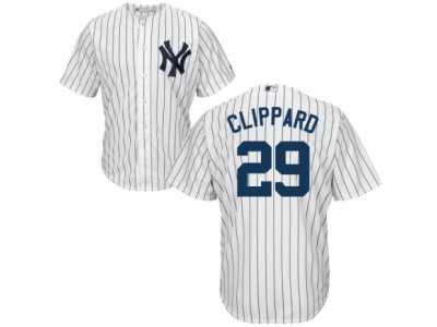 Youth Majestic New York Yankees #29 Tyler Clippard Replica White Home MLB Jersey
