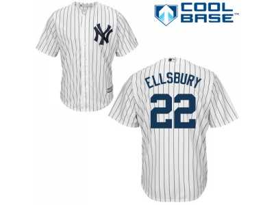 Youth New York Yankees #22 Jacoby Ellsbury White Stitched MLB Jersey