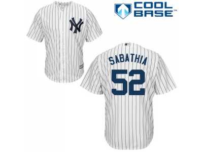 Youth New York Yankees #52 C.C. Sabathia Stitched White MLB Jersey