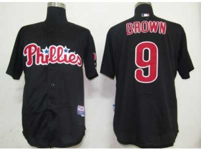 MLB Philadephia Phillies #9 Brown Black