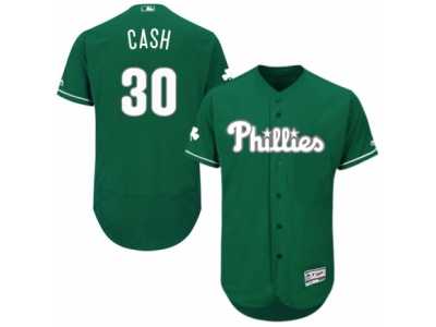 Men's Majestic Philadelphia Phillies #30 Dave Cash Green Celtic Flexbase Authentic Collection MLB Jersey