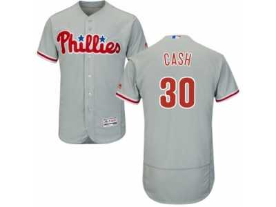 Men's Majestic Philadelphia Phillies #30 Dave Cash Grey Flexbase Authentic Collection MLB Jersey