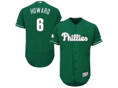 Men's Majestic Philadelphia Phillies #6 Ryan Howard Green Celtic Flexbase Authentic Collection MLB Jersey