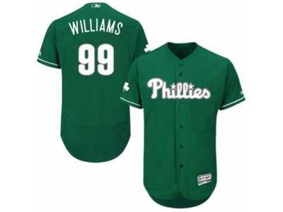Men's Majestic Philadelphia Phillies #99 Mitch Williams Green Celtic Flexbase Authentic Collection MLB Jersey