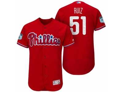 Men's Philadelphia Phillies #51 Carlos Ruiz 2017 Spring Training Flex Base Authentic Collection Stitched Baseball Jersey
