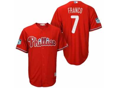 Men's Philadelphia Phillies #7 Maikel Franco 2017 Spring Training Cool Base Stitched MLB Jersey