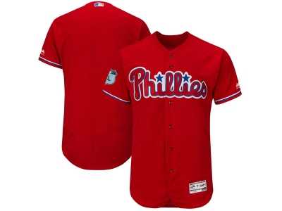 Philadelphia Phillies Blank Red 2017 Spring Training Flexbase Authentic Collection Stitched Baseball Jersey