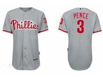 mlb Philadelphia Phillies #3 Hunter Pence gray