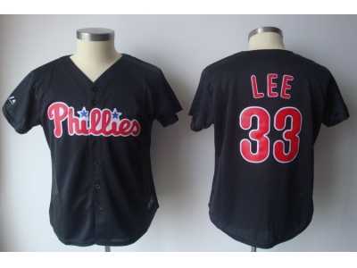 MLB Women Jerseys Philadelphia Phillies #33 lee black