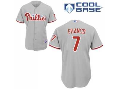 Youth Philadelphia Phillies #7 Maikel Franco Grey Cool Base Stitched MLB Jersey