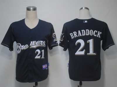 MLB Milwaukee Brewers #21 Braddock Blue[Cool Base]