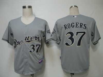 MLB Milwaukee Brewers #37 Rogers Grey[Cool Base]