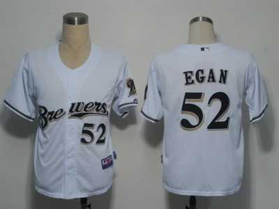 MLB Milwaukee Brewers #52 Egan White[Cool Base]
