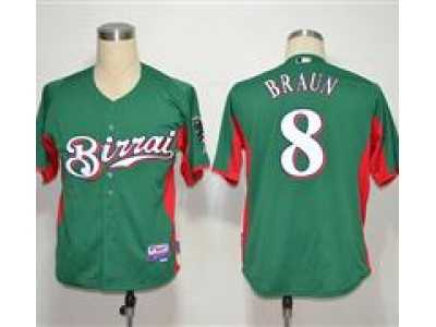 MLB Milwaukee Brewers #8 Ryan Braun Green Jerseys