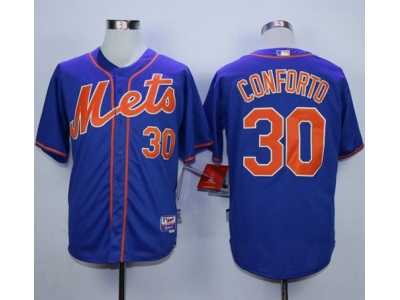 MLB New York Mets #30 Michael Conforto Blue Jerseys