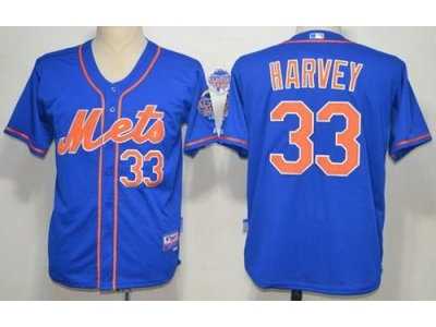 MLB New York Mets #33 Matt Harvey Blue Jerseys
