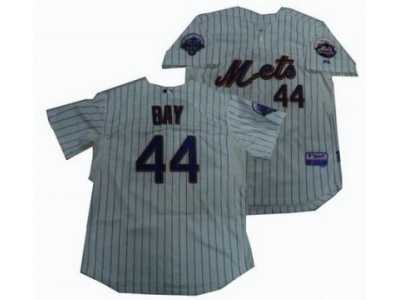 MLB New York Mets #44 Jason Bay white[blue strip][50th Anniversary]