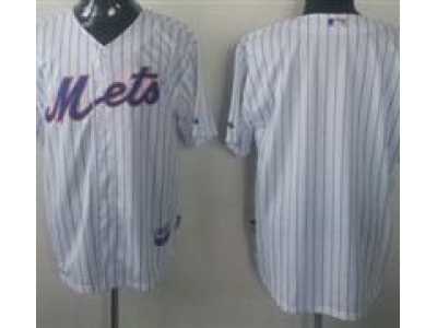 MLB New York Mets Blank White Strip Jerseys
