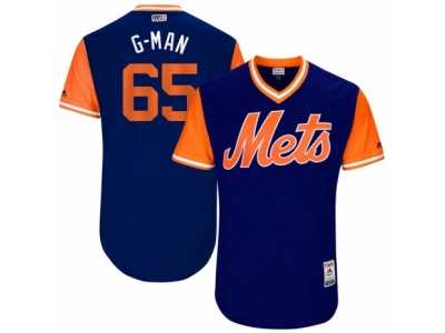 Men's 2017 Little League World Series Mets #65 Robert Gsellman G-Man Royal Jersey