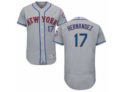 Men's Majestic New York Mets #17 Keith Hernandez Grey Flexbase Authentic Collection MLB Jersey