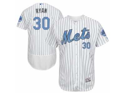 Men's Majestic New York Mets #30 Nolan Ryan Authentic White 2016 Father's Day Fashion Flex Base MLB Jersey
