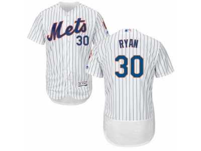 Men's Majestic New York Mets #30 Nolan Ryan White Flexbase Authentic Collection MLB Jersey