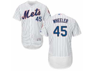Men's Majestic New York Mets #45 Zack Wheeler White Flexbase Authentic Collection MLB Jersey